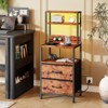 Furnulem Night Stand, Tall Nightstand with 4-Tier Shelves - 3 of 4