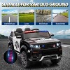 Jojoka 12V Kids 2-Seater Ride On Police Car w/ Remote, Flashing Lights, Megaphone, Music, Suspension & Handle for Kids 3-8 - 4 of 4