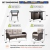 Buenhomino 5PCS Outdoor Patio Furniture Set with Fire Pit,Wicker Patio Conversation Sets with 43" Propane Fire Pit Table,Swivel Rocking Chairs - 3 of 4