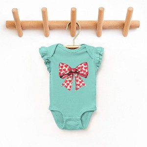 The Juniper Shop Coquette Hearts Baby Flutter Sleeve Bodysuit - 1 of 3
