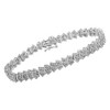 Haus of Brilliance Silver 1.0 cttw Diamond "Arrow" Shape Tennis Link Bracelet " - 3 of 4