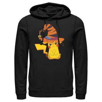 Men's Pokemon Halloween Pikachu Witch Pull Over Hoodie