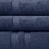6pc Plume Cotton Feather Touch Antimicrobial Towel Set Navy - Beautyrest - 3 of 4