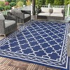 Reversible Plastic Straw Rug - Waterproof Outdoor Mat, Geometric Design for Patio, RV, Camping, Picnic - Indoor/Outdoor Use - 2 of 4
