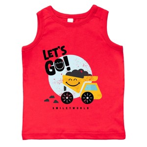 The Juniper Shop SmileyWorld Let's Go Dump Truck Toddler Tank - 1 of 4