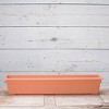 Novelty 36 Inch High Grade Plastic Indoor Outdoor Countryside Flower Box with Built In Feet and Satin Banding, Matte Terracotta - image 2 of 3