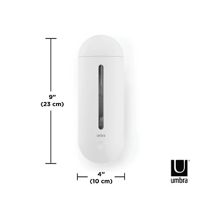 White Wall-Mounted Soft-Touch Soap Dispenser
