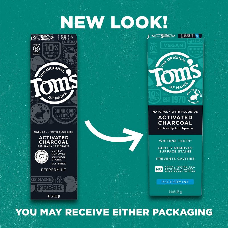 Tom&#39;s of Maine Anti-cavity Toothpaste Charcoal - 3pk/4oz, 3 of 10