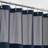 Textured Waffle Weave Shower Curtain with Snap In Liner and 12 Hooks - 2 of 4