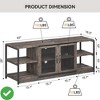 1.6m TV Stand Farmhouse Entertainment Center for 63 Inch TV Media Console Cabinet Mesh Barn Door and Sturdy Metal Frame - 2 of 4