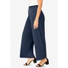 Jessica London Women's Plus Size Petite Stretch Knit Wide Leg Pant - 4 of 4