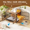 Multi-function Furniture Style Dog Crates with Storage, Dog Crate Furniture Large Wooden Dog Kennel with Double Doors - 3 of 4