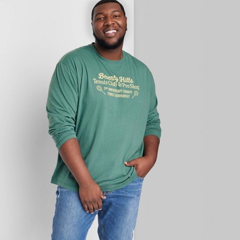 Men's Big & Tall Long Graphic T-shirt - Original Use™ Green 3xlt