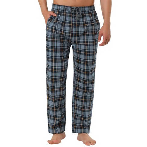 Lars Amadeus Men s Winter Sleepwear Flannel Drawstring Printed Pajama Pants with Pockets 32 Black Gray