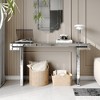 Vynxaria 60" Modern Luxury Mirrored Console Table with Fluted Glass Full-Body Mirror, Tool-Free Assembly, for Entryway/Living Room - 3 of 4
