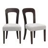 Dining Chairs Set of 2, Upholstered Kitchen Side Chairs with Paded Seating Solid Rubber Wood Legs for Dining Room,Island,Living Room-Tanpinhause - 3 of 4