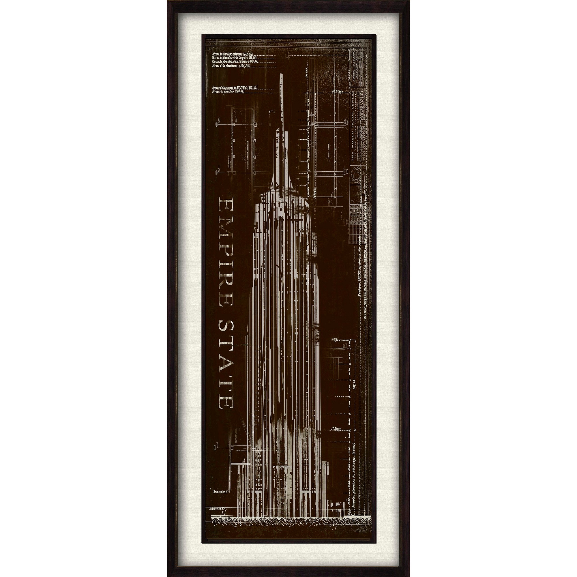 Empire State Building Blueprint Wall Art
