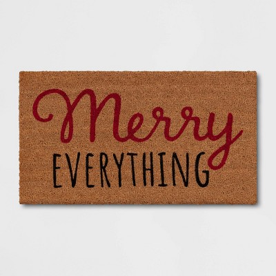 1'4"x2'4" Merry Holiday Everything Door Mat Black - Wondershop™