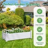 INFURNIC Planters, Short Garden Bed Outdoor with Drain Holes, Practical Planter Box for Patio Balcony Backyard, White, 30"*17.7"*17.56" - 3 of 4