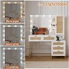 coucheta Modern Makeup Vanity Desk, Wood Fluted Make Up Vanity Table with Lighted Mirror&Power Outlets, Large Storage Space, for Women Girls Bedroom - 4 of 4