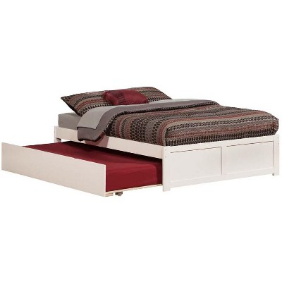 Atlantic Furniture Concord Full Flat Panel Foot Board w/ Urban Trundle White