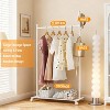 Metal Garment Rack with Wheels, Rolling Freestanding Clothes Rack for Small Spaces Bedroom Entryway - 3 of 4