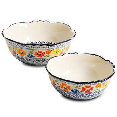 Gibson Home 16oz 2pk Stoneware Luxembourg Bowls