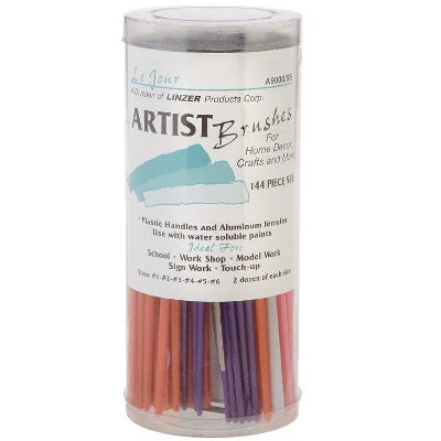 Linzer Artist Brushes, Nos. 1/2/3/4/5/6 in. Assorted Artist Paint Brush Set - 144 pcs