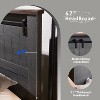 SinCiDo Farmhouse King Size Bed Frame with 47" Headboard, Sliding Barn Door, Wood Bed Frame with Wood Slats Support, No Box Spring Needed - 4 of 4
