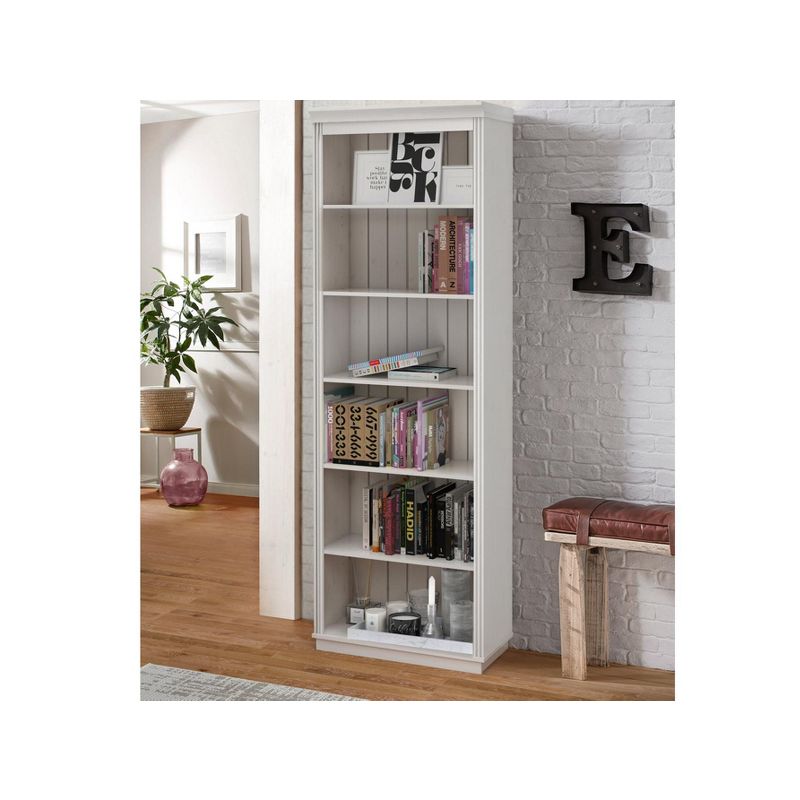 Ren Home Anita Solid Wood 6 Shelf Open Bookcase, 2 of 5