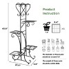 Artloge 42" Tall 5 Tier Metal Plant Stand - Weather Resistant Flower Pot Holder for Indoor & Outdoor Garden Decor - 3 of 4