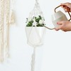 Unique Bargains Macrame Plant Hanger Woven Cotton Indoor Outdoor Decorative - 3 of 4