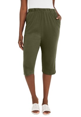 Jessica London Women's Plus Size Soft Ease Capri