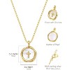 Molenia Clover Cross Necklace for Women, Mother of Pearl 925 Sterling Silver 14K Gold Plated Christian Pendant, Baptism First Communion Girls Gift - 3 of 4