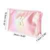 Unique Bargains Women's Letter K Makeup Bag Pink 1 Pc - 3 of 3