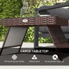 Vynxaria Patio Coffee Tables - 23.5" Folding Rattan Side Table for Outdoor Use - 4 of 4