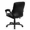 Emma and Oliver Mid-Back Black LeatherSoft Overstuffed Task Ergonomic Office Chair with Arms - 2 of 4