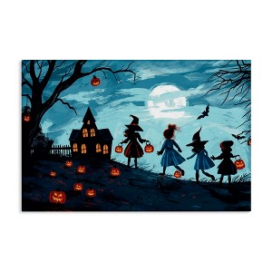 Stupell Industries Witch Trick Or Treaters Canvas Art - 1 of 4