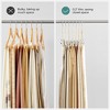 SONGMICS 30 Packs Velvet Skirt Pants Hangers Velvet Hangers with Adjustable Clips Non Slip Space Saving Clothes Hangers - 4 of 4