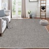 Indoor Modern Solid Textured Floor Carpet Low Pile Non Slip Washable Area Rugs - 2 of 4