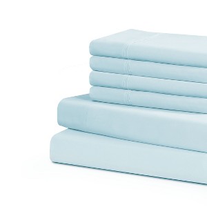 Swift Home | 6-Piece Solid Microfiber Sheet Set Extra Pillowcase Included - 1 of 4