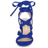 Allegra K Women's Open Toe Front Crisscross Chunky Heel Lace Ups Sandals - 2 of 4