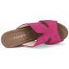 Allegra K Women's Faux Suede Peep Toe Platform Block Heel Slides Sandals - 4 of 4