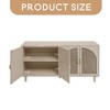 Storage Cabinet With Rattan Door,Adjustable Shelves,Buffet Cabinet - 59.06"Lx15.75"Wx31.5"H - Leovsnove - 3 of 4