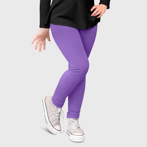 City Threads Girls 100% Cotton Leggings - USA-Made, Soft, Breathable & Sensory Friendly for Kids/Toddlers - 1 of 4