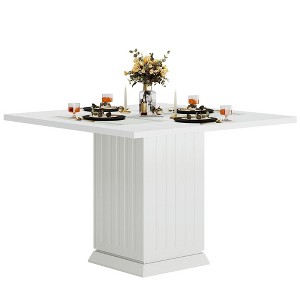 Resenkos Computer Desk, Office Desk, Study Desk,Square Conference Table, 35" Small Meeting Table,White - 1 of 4
