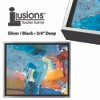 Creative Mark Illusions Floater Frame for 3/4" Depth Stretched Canvas Paintings & Artwork - [Black with Silver Edge] - 3 of 4