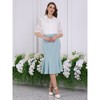 INSPIRE CHIC Women's High Waist Ruffle Hem Midi Length Mermaid Skirt - 2 of 4