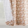 No. 918 2pc 54"x36" Mistral Floral Print Semi-Sheer Rod Pocket Kitchen Curtain Tier Pair Terracotta - 3 of 4