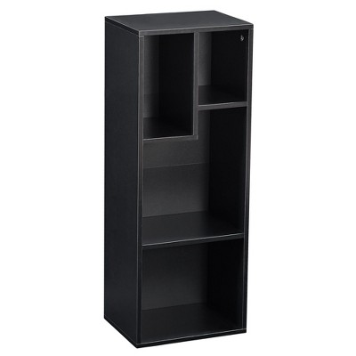 VECELO 3 Tier Bookcase, Small Book Shelf Rustic Bookshelf Storage Organizer